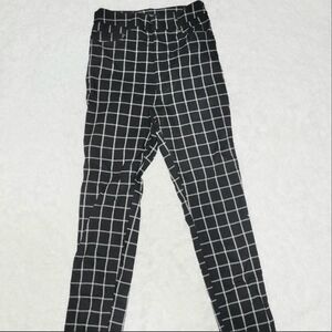 Forever 21 Black & White Plaid Skinny Pants With Belt Loops Women's US Small! ✨